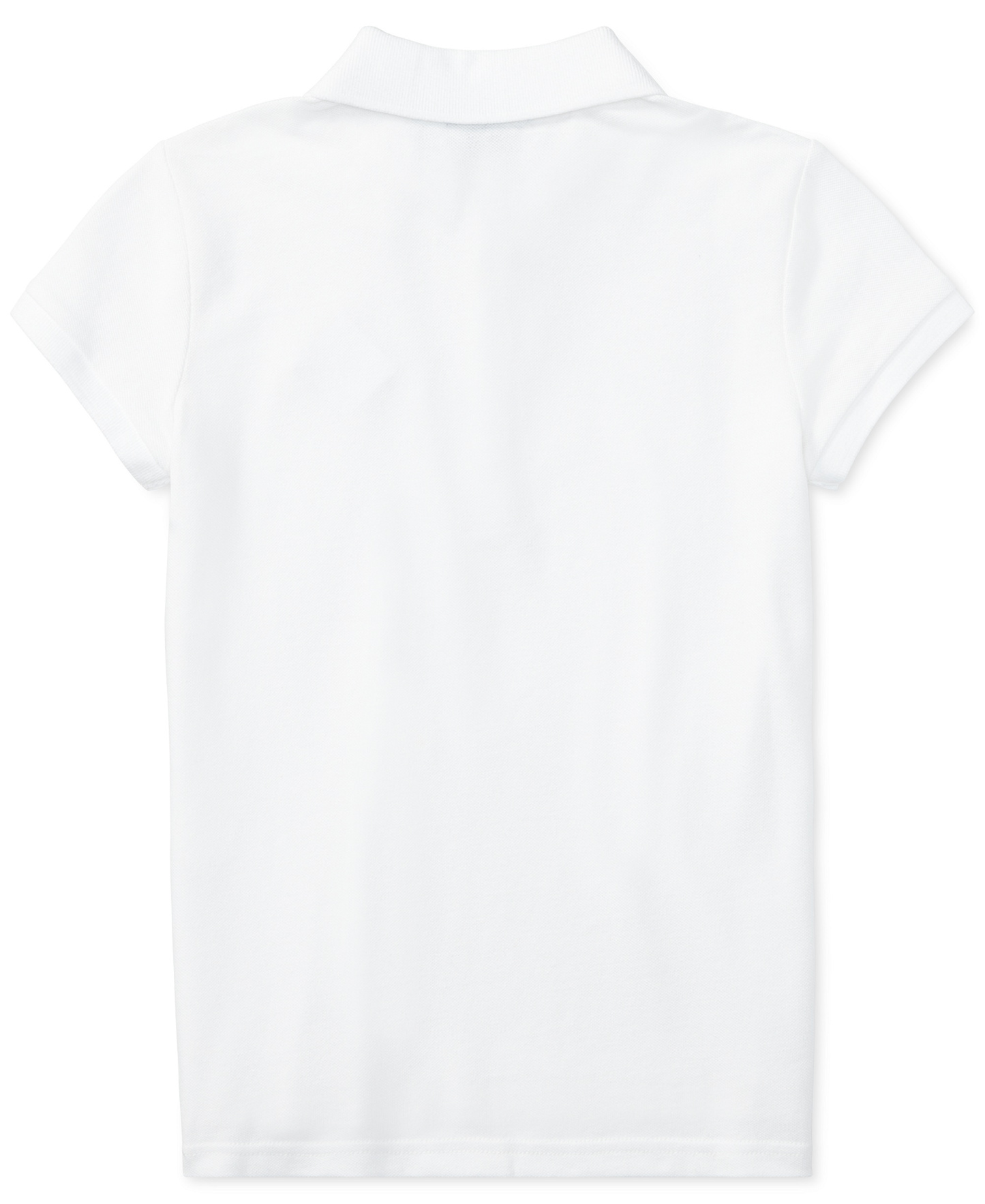 Polo Ralph Lauren Girls' 7-16 Stretch Cotton Mesh Polo Shirt - White