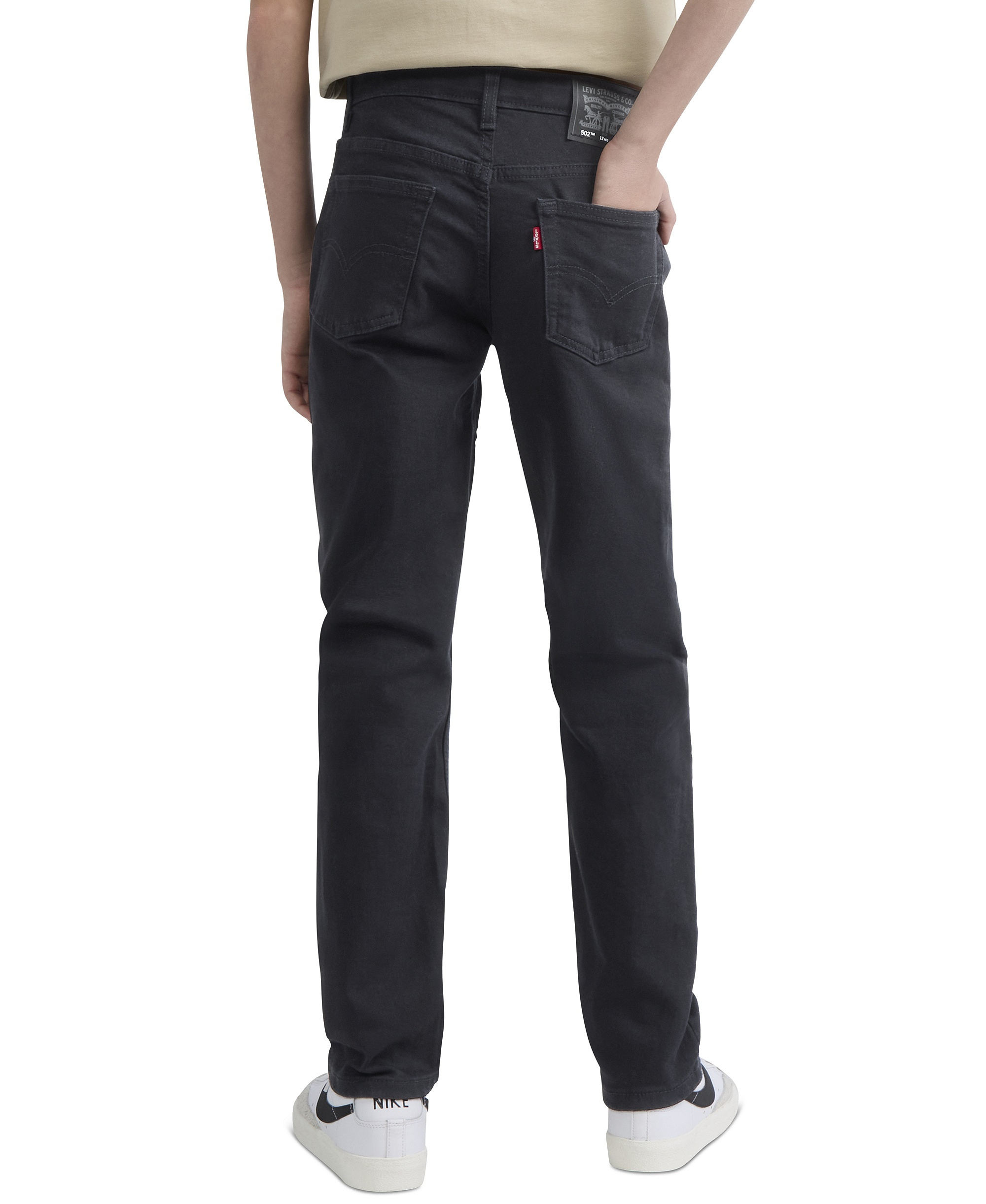 Levi's Boys' 8-20 502™ Taper-Fit Stretch Performance Jeans - Black