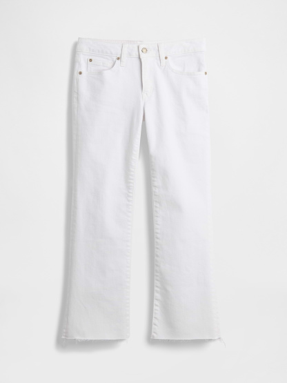 Low Rise Long & Lean Crop Jeans - Fresh white