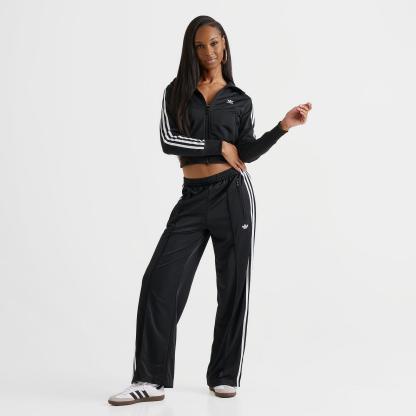 Women's adidas Originals adicolor 3-Stripes Firebird Loose Track Pants - Black - view 2