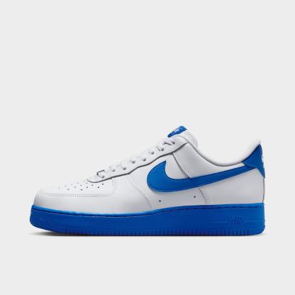 Men's Nike Air Force 1 '07 Low Casual Shoes - White/Game Royal