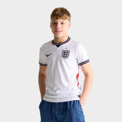 Big Kids' Nike England 26 Stadium Home Dri-FIT Replica Soccer Jersey - White/Speed Red/Obsidian
