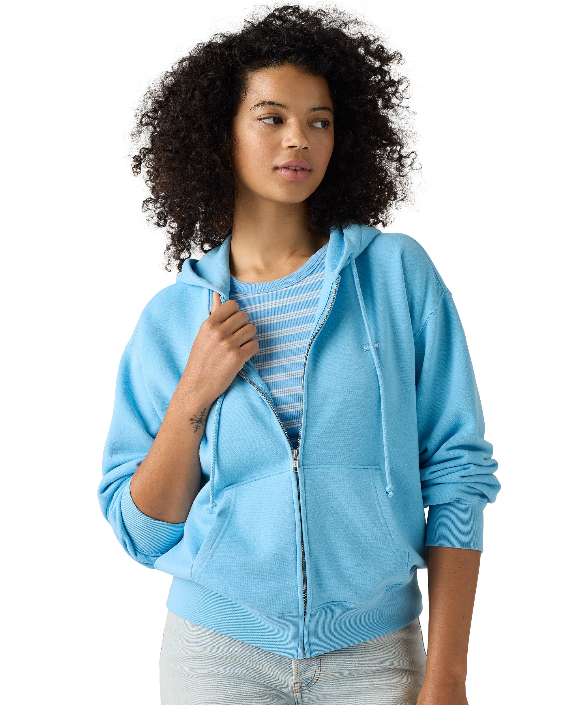 Levi's Women's Graphic Everyday Zip-Up Hoodie - Alaskan Blue