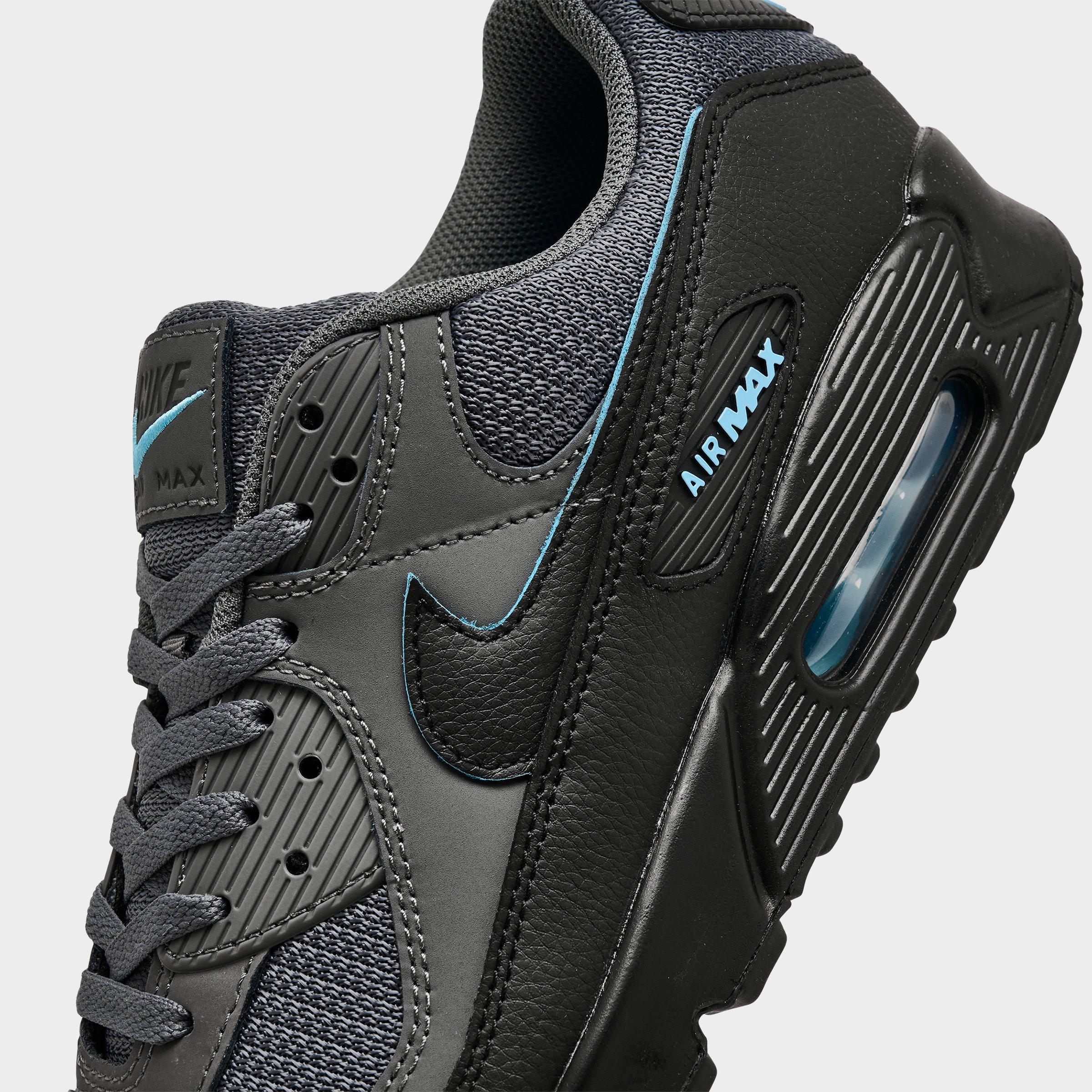 Men's Nithtke Air Max 90 Casual Shoes - Part 1 - Light Smoke Grey/Black/Football Blue - Detail shot