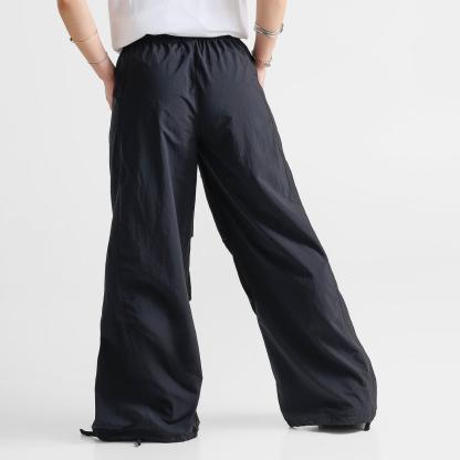 Women's Nike Sportswear Loose Mid-Rise Structured Pants - Black/Sail