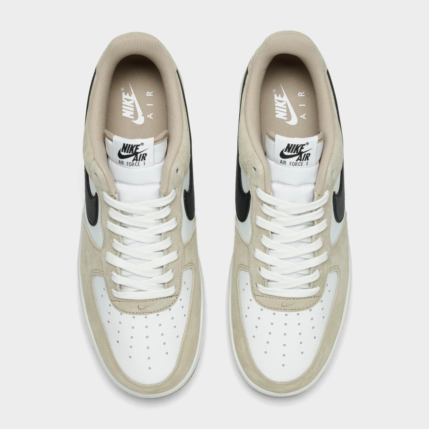 Men's Nithtke Air Force 1 '07 LV8 Casual Shoes - Part 3 - Summit White/Desert Khaki/Black - Top view