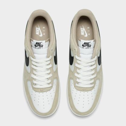 Men's Nithtke Air Force 1 '07 LV8 Casual Shoes - Part 3 - Summit White/Desert Khaki/Black - Top view