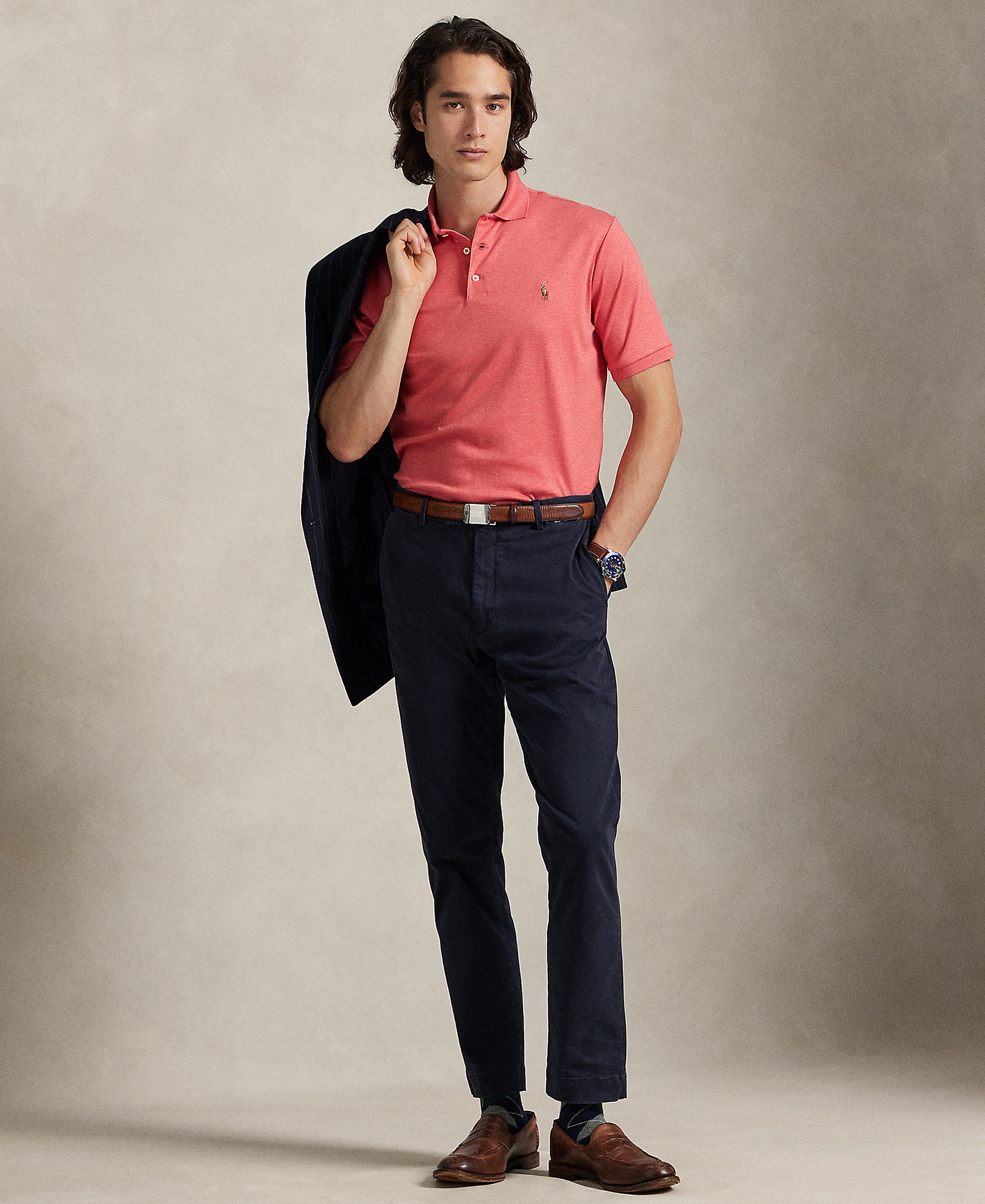 Polo Ralph Lauren Men's Classic-Fit Soft Cotton Polo Shirt - Highland Rose Heather