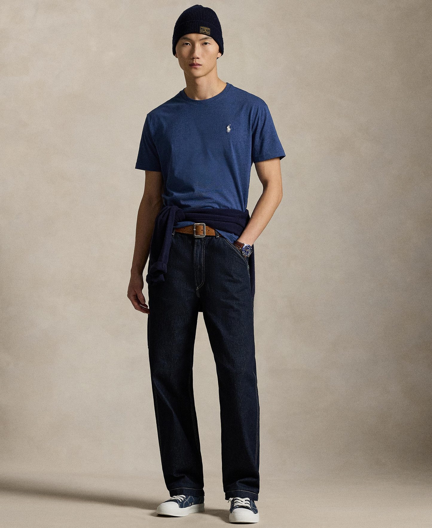 Polo Ralph Lauren Men's Embroidered Pony Classic-Fit T-Shirt - Derby Blue Heather