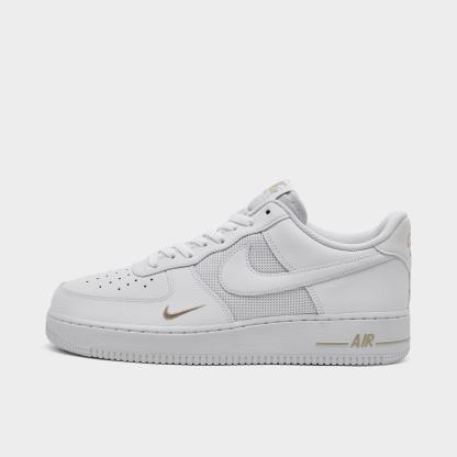Men's Nike Air Force 1 '07 LV8 Casual Shoes - White/Metallic Silver/Desert Khaki