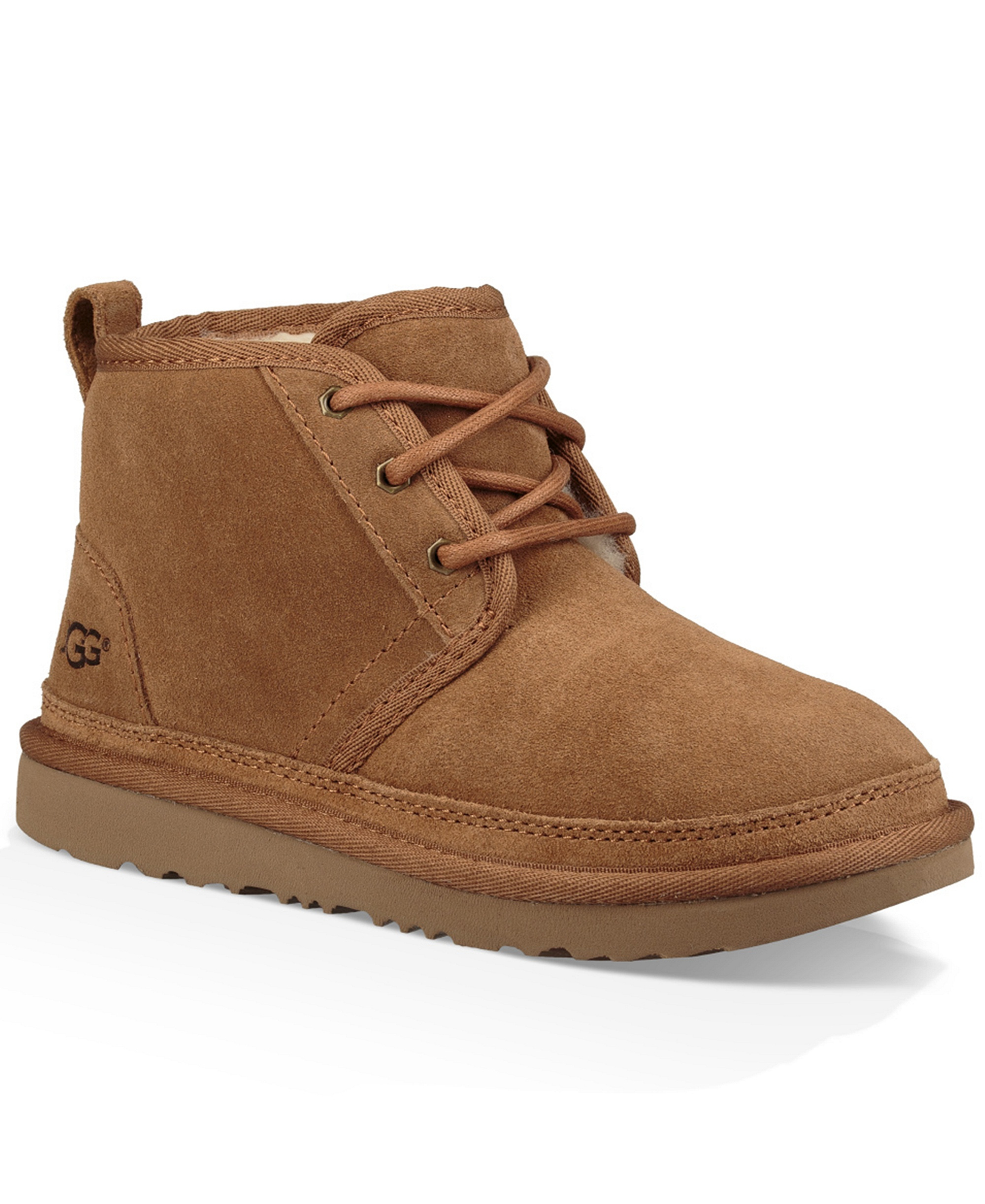 UGG® Toddler Neumel Camo Round Toe Booties - Chestnut