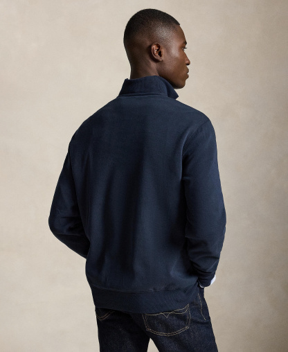 Polo Ralph Lauren Men's Luxury Jersey Quarter-Zip Pullover Sweater - Navy