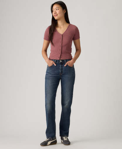 Levi's Women's 501 Original-Fit Straight-Leg Jeans - Believe Not