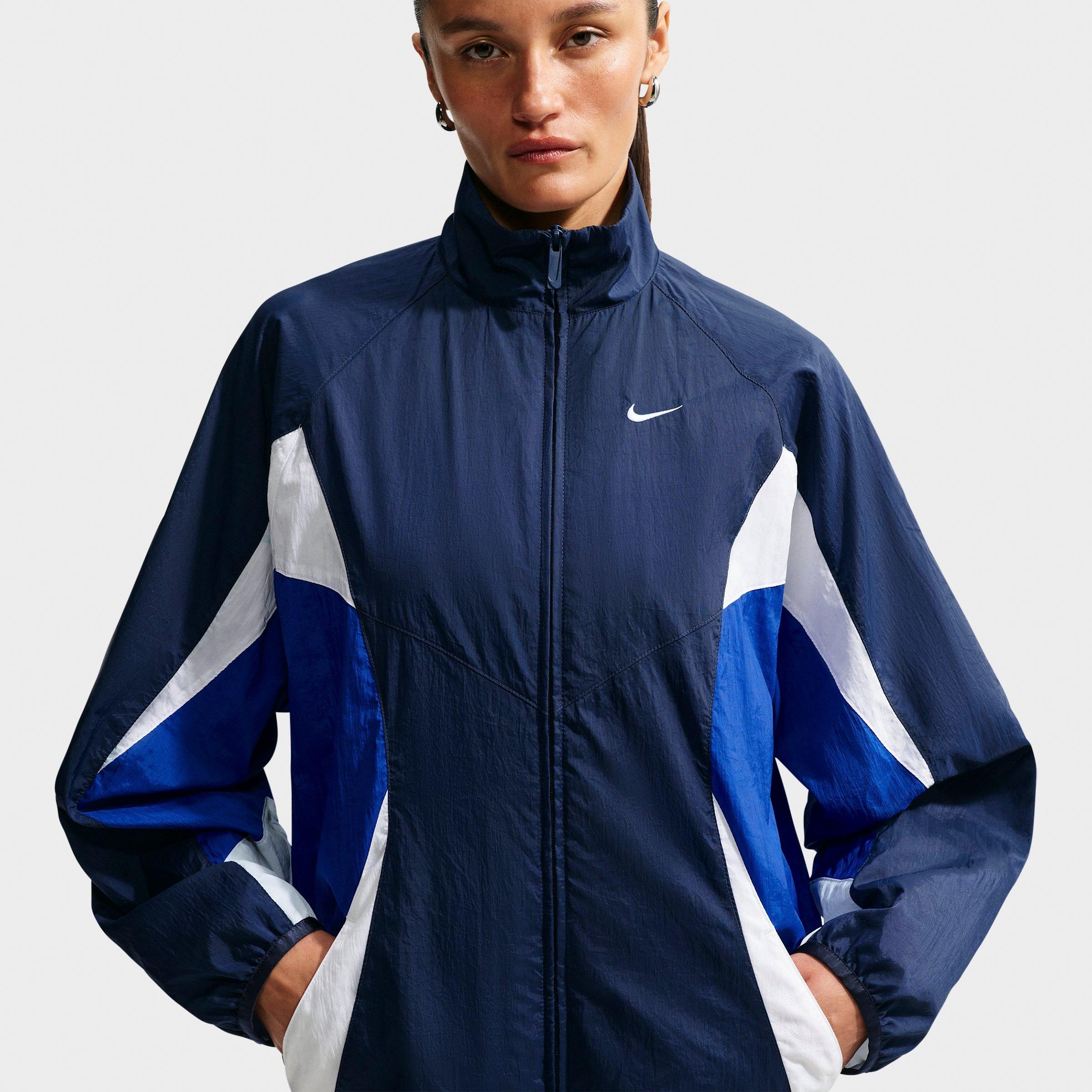 Women's Nithtke Sportswear Oversized Track Jacket - Midnight Navy/Old Royal/White/White