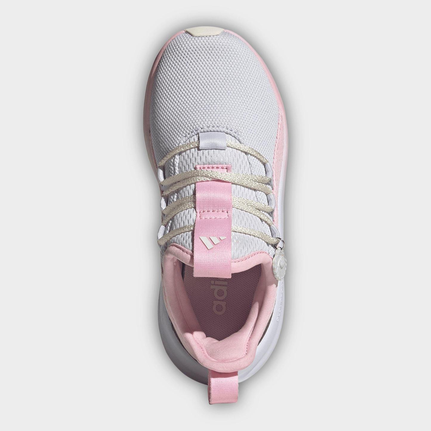 Girls' Little Kids' and Big Kids' adidas Lite Racer Adapt 8.0 Stretch Lace Casual Shoes - Part 2 - Frozen Purple/Clear Pink/Core White - Top view