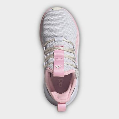 Girls' Little Kids' and Big Kids' adidas Lite Racer Adapt 8.0 Stretch Lace Casual Shoes - Part 2 - Frozen Purple/Clear Pink/Core White - Top view