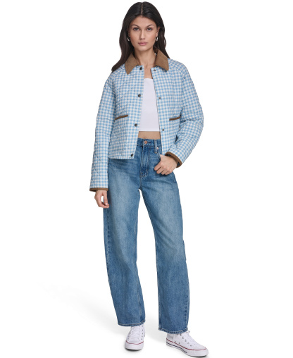 Levi's Women's Diamond Quilted Jacket - Light Blue/White