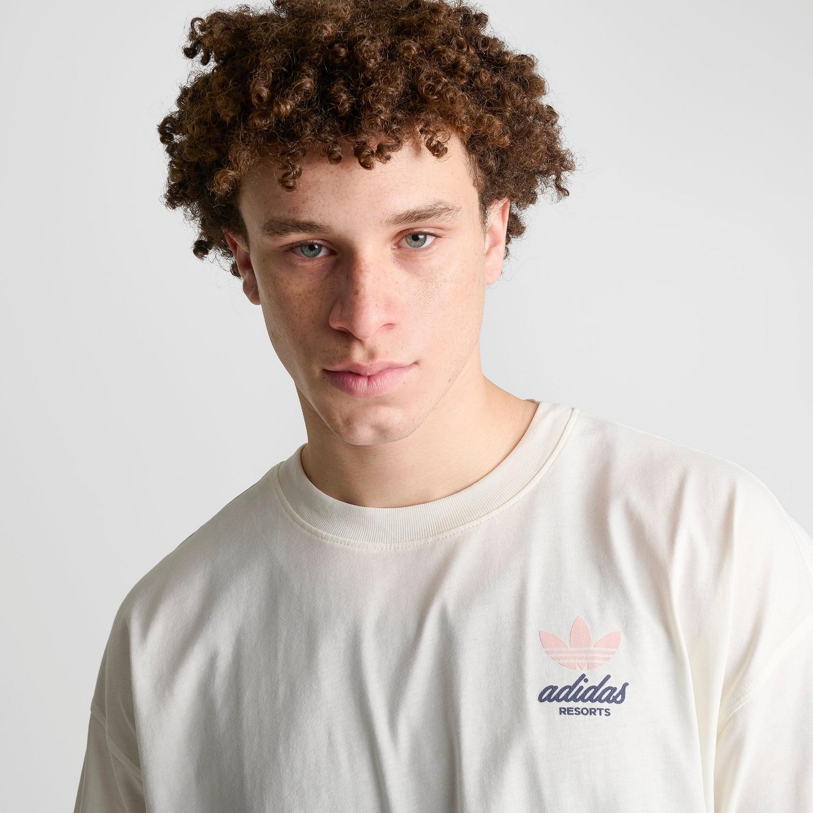 Men's adidas Originals Resort Graphic T-Shirt - Off White - view 6