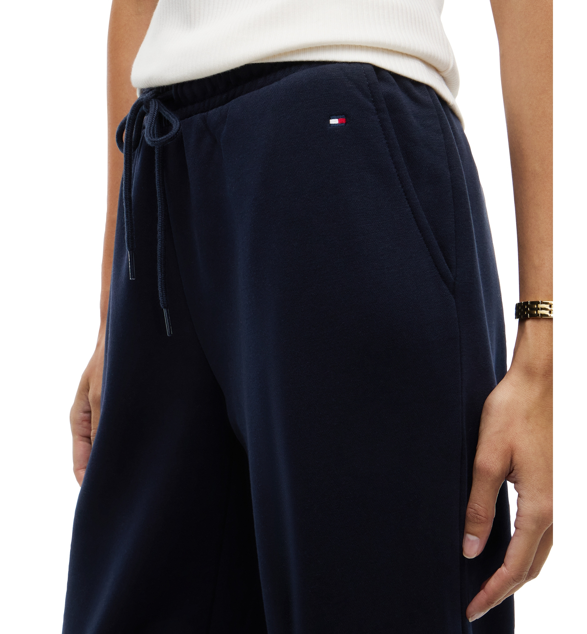 Tommy Hilfiger Women's Marina Straight-Leg Mid-Rise Drawstring Sweatpants - Navy Blue