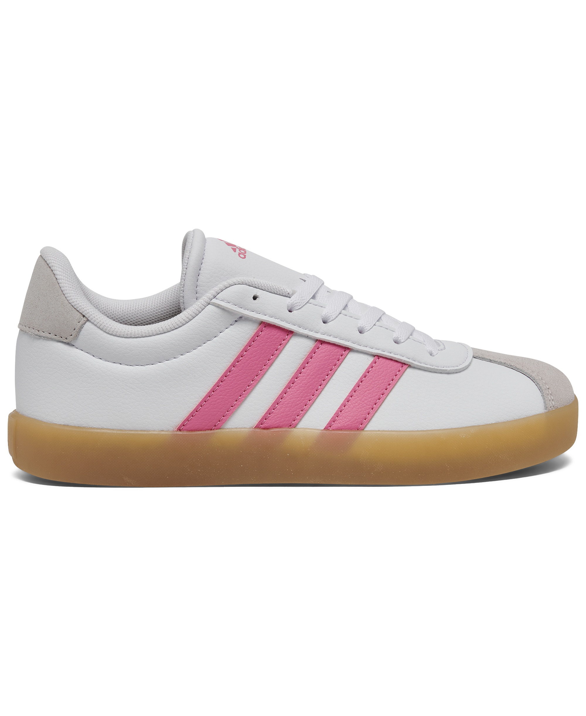 adidas Little Girls VL Court 3.0 Casual Sneakers from Finish Line - White/Pink