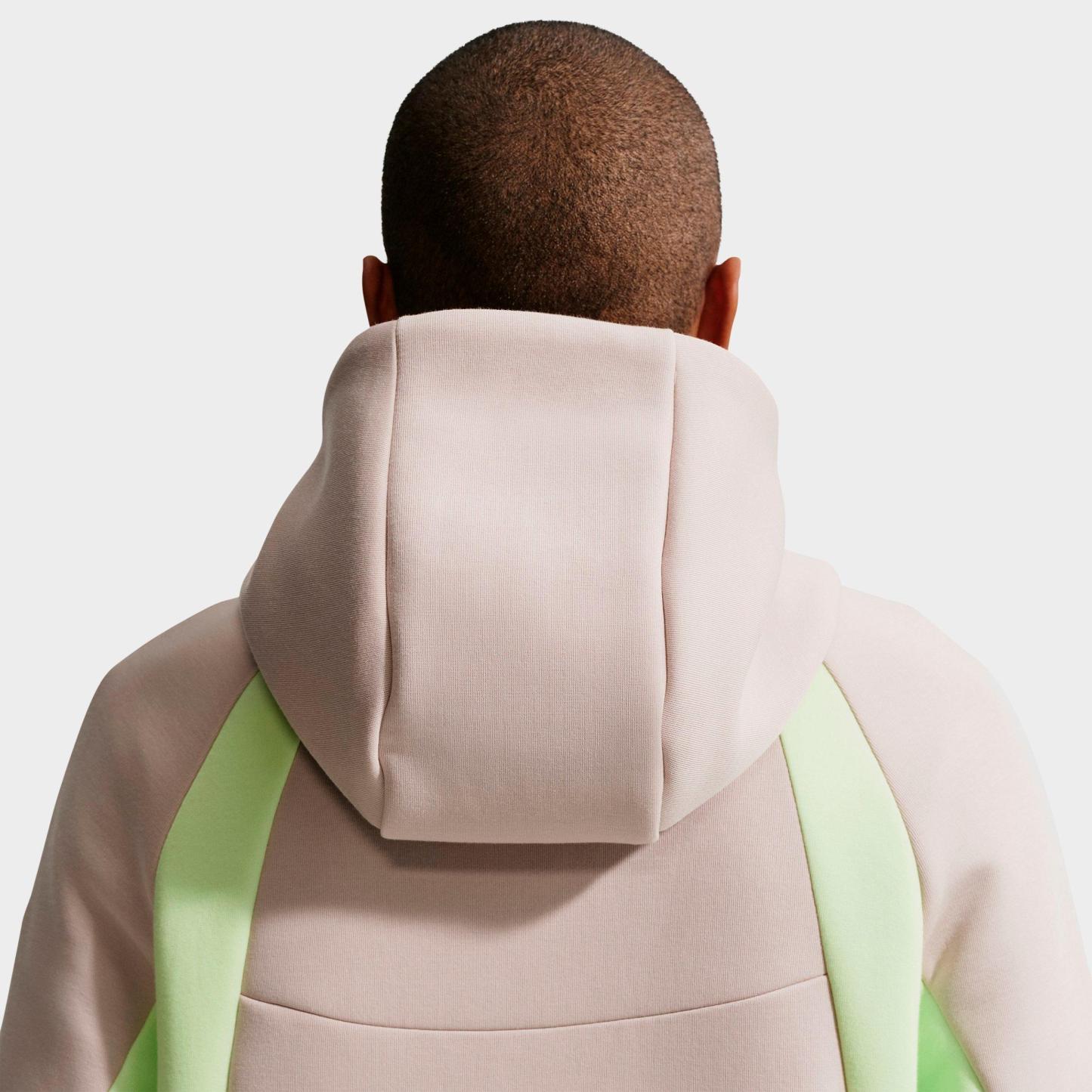 Men's Nithtke Tech Fleece Pro Windrunner Full-Zip Jacket - Cream II/Light Liquid Lime/Black