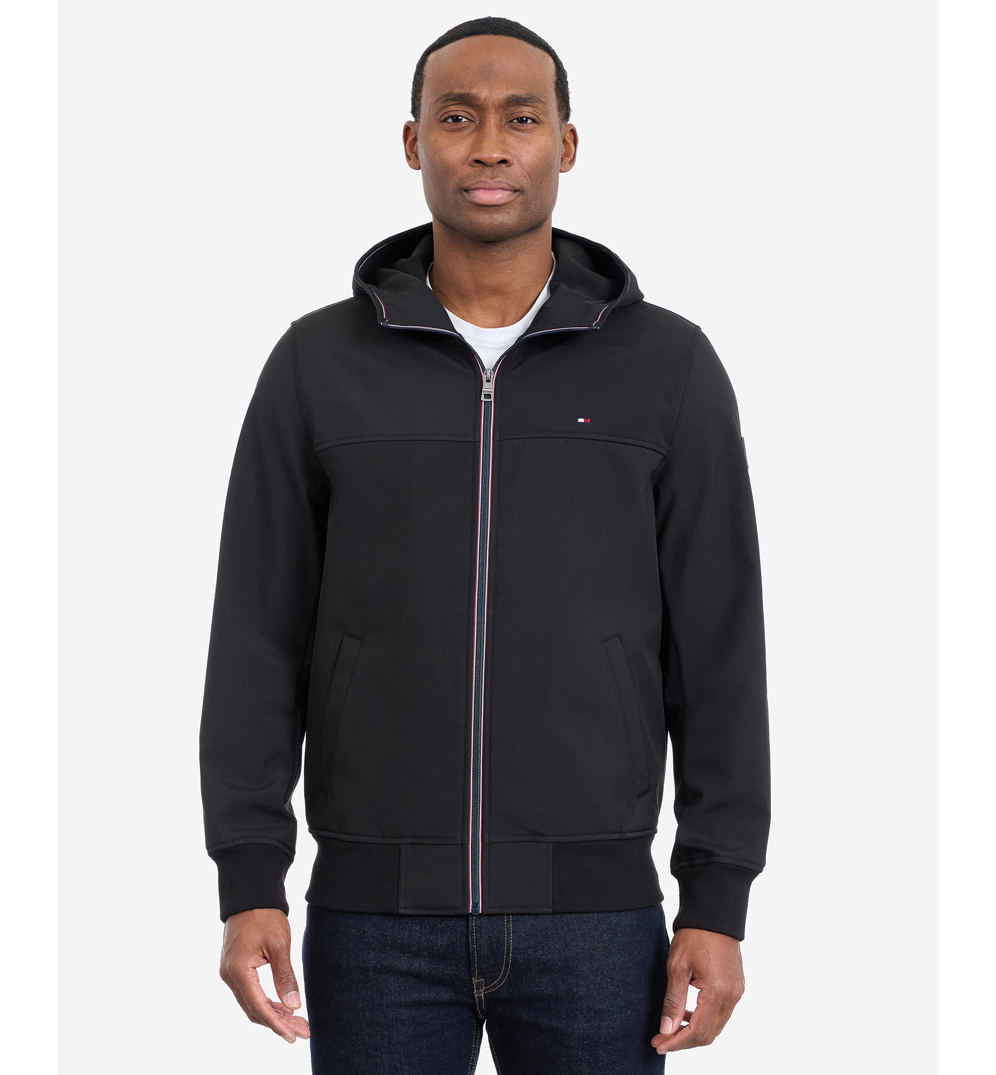 Tommy Hilfiger Men's Hooded Softshell Jacket - Black
