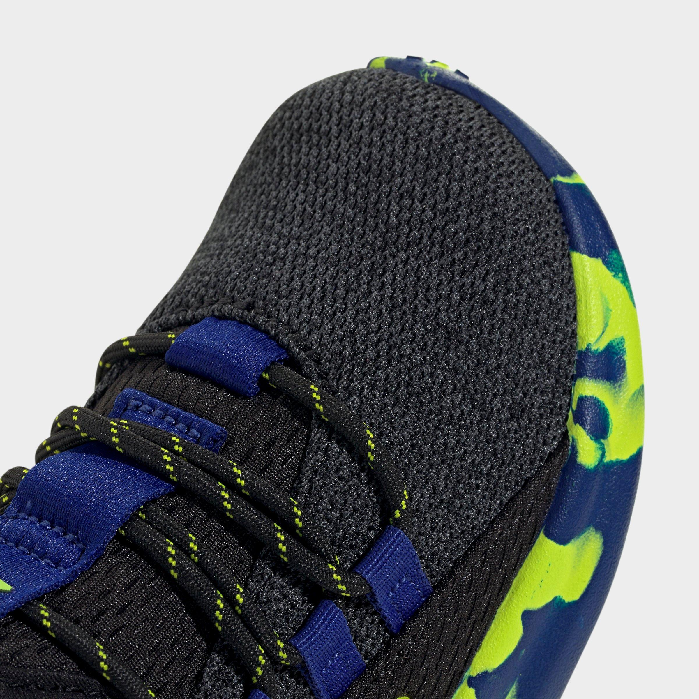 Kids' Toddler adidas Lite Racer Adapt 8.0 Stretch Lace Casual Shoes - Core Black/Solar Slime/Mystery Ink - Detail shot