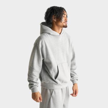 Men's Nithtke Solo Swoosh Pullover Hoodie - Dark Grey Heather/Sail
