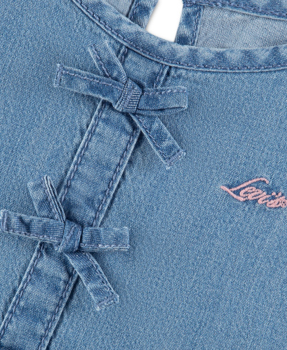 Levi's Toddler Girls' 2T-6X Bubble Short-Sleeve Dress - Chambray Blue