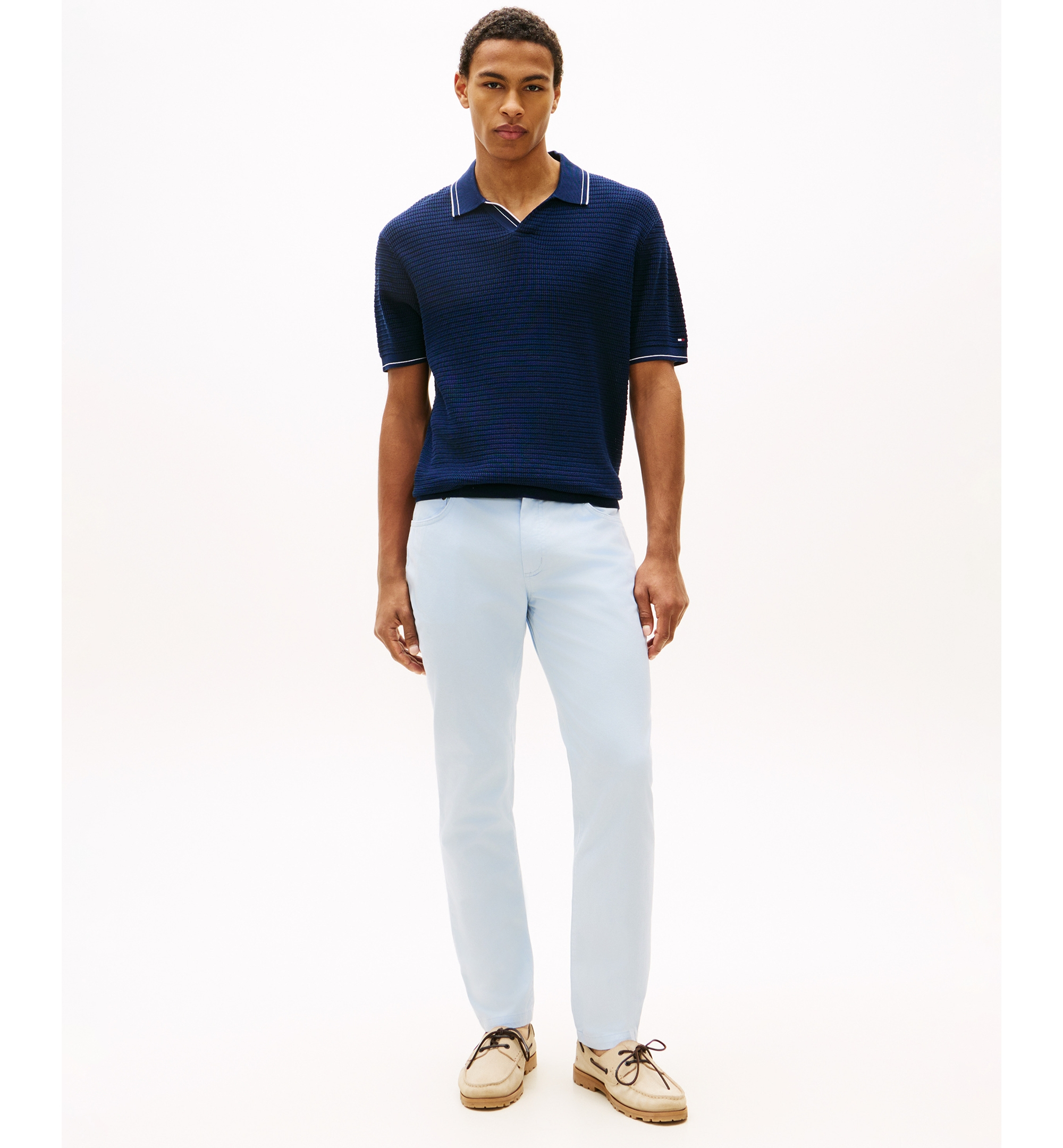 Tommy Hilfiger Men's Denton Straight-Fit Five-Pocket Stretch Twill Pants - Breezy Blue