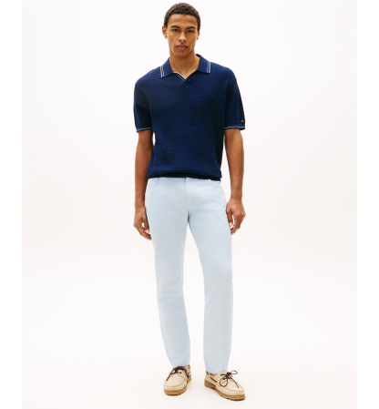 Tommy Hilfiger Men's Denton Straight-Fit Five-Pocket Stretch Twill Pants - Breezy Blue