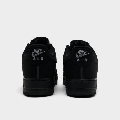 Men's Nithtke Air Force 1 '07 LV8 Casual Shoes - Part 2 - Black/Cool Grey/Cool Grey - Back view