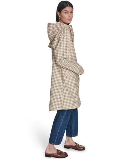 Levi's Women's Raglan Sleeve Rain Jacket - Brn Check