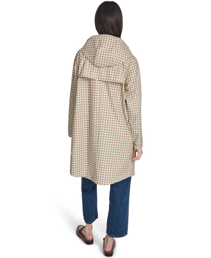 Levi's Women's Raglan Sleeve Rain Jacket - Brn Check