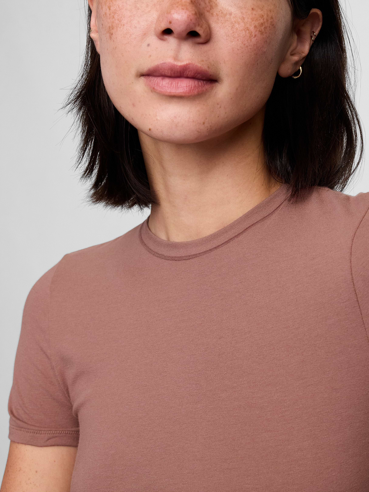 CloseKnit Jersey T-Shirt - Mauvey brown