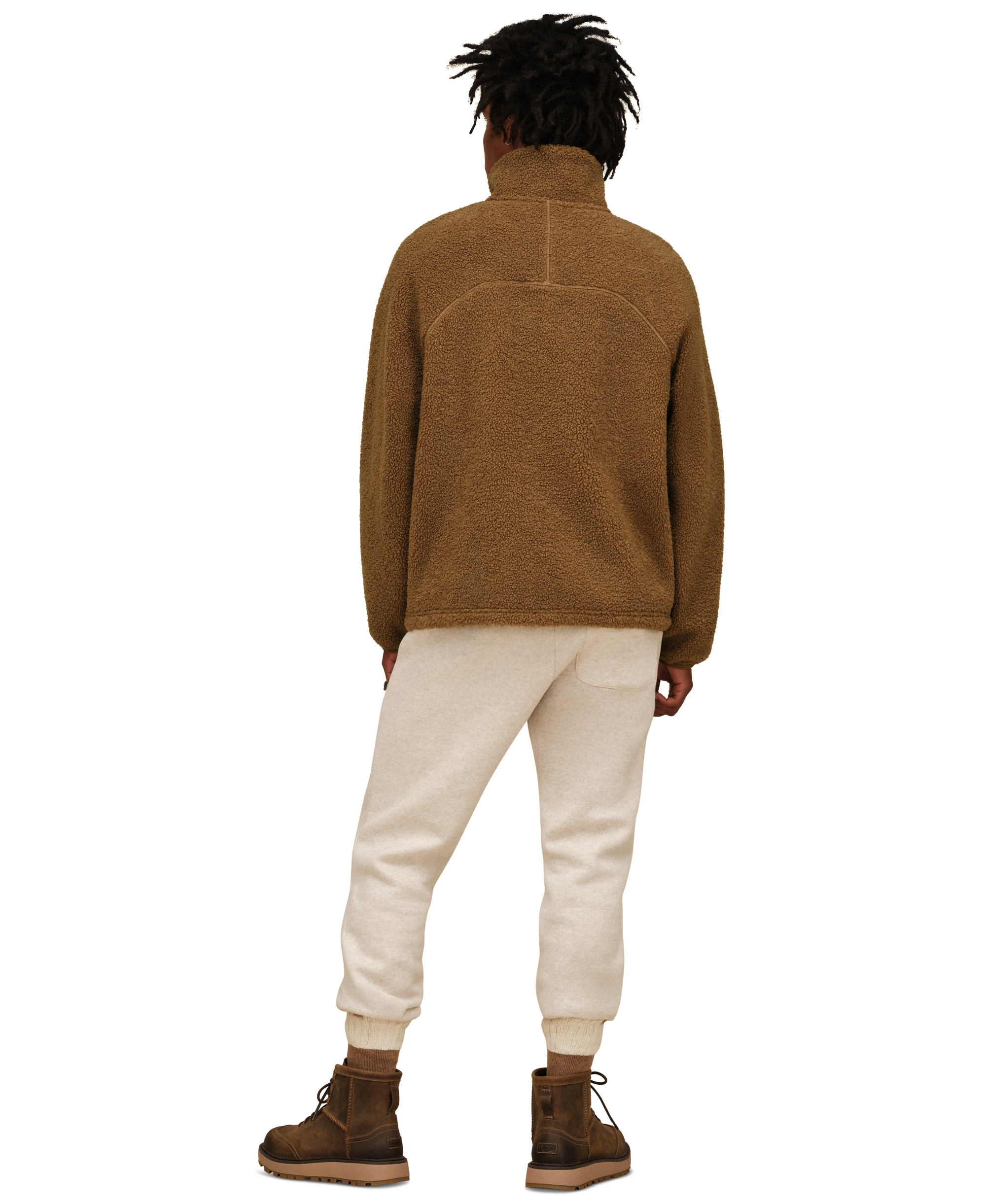 UGG® Men's UGGbraid Full-Zip Hooded Jacket - Coffee Grounds
