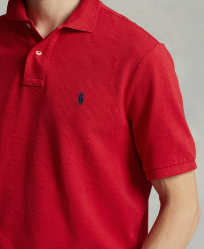 Polo Ralph Lauren Men's Classic-Fit Mesh Polo Shirt - Red/Navy