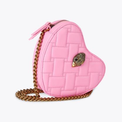 Kurt Geiger London Kensington Heart Cross Body Bag - Pink - view 3