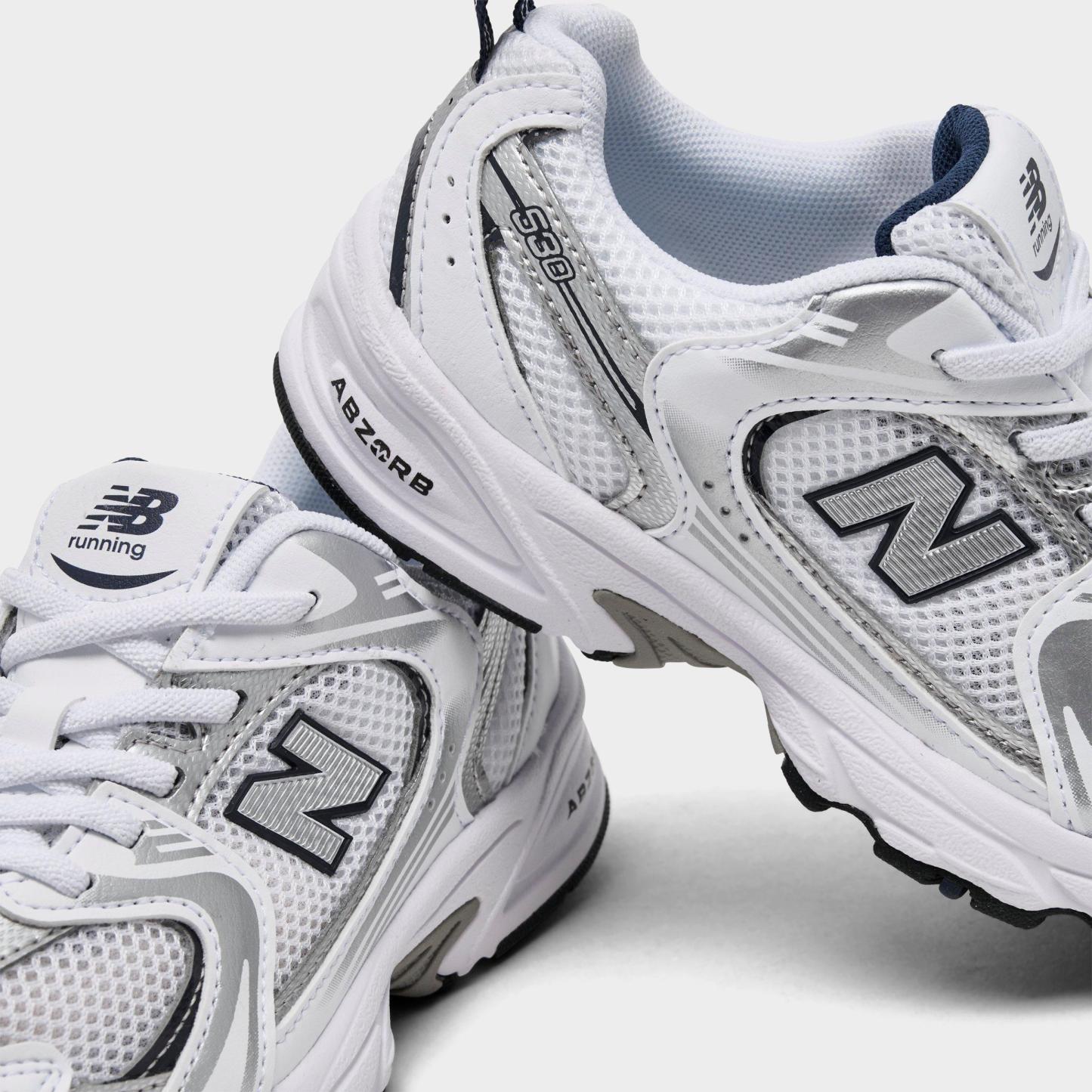 Little Kids' New Balance 530 Casual Shoes - White/Navy - view 3