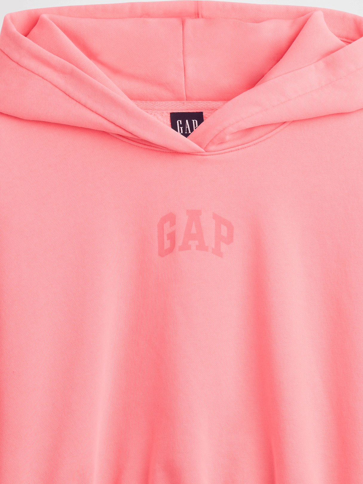 VintageSoft Crop Logo Hoodie - Sassy pink