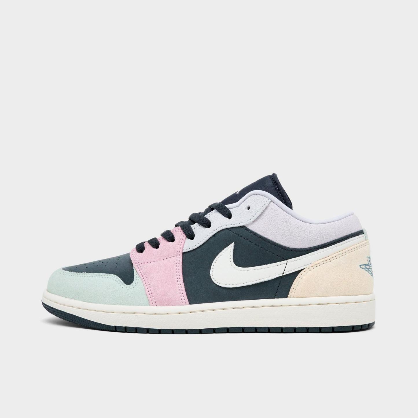 Men's Air Jordan Retro 1 Low SE Casual Shoes - Anthracite/Muslin/Iris Whisper/Sail - view 1
