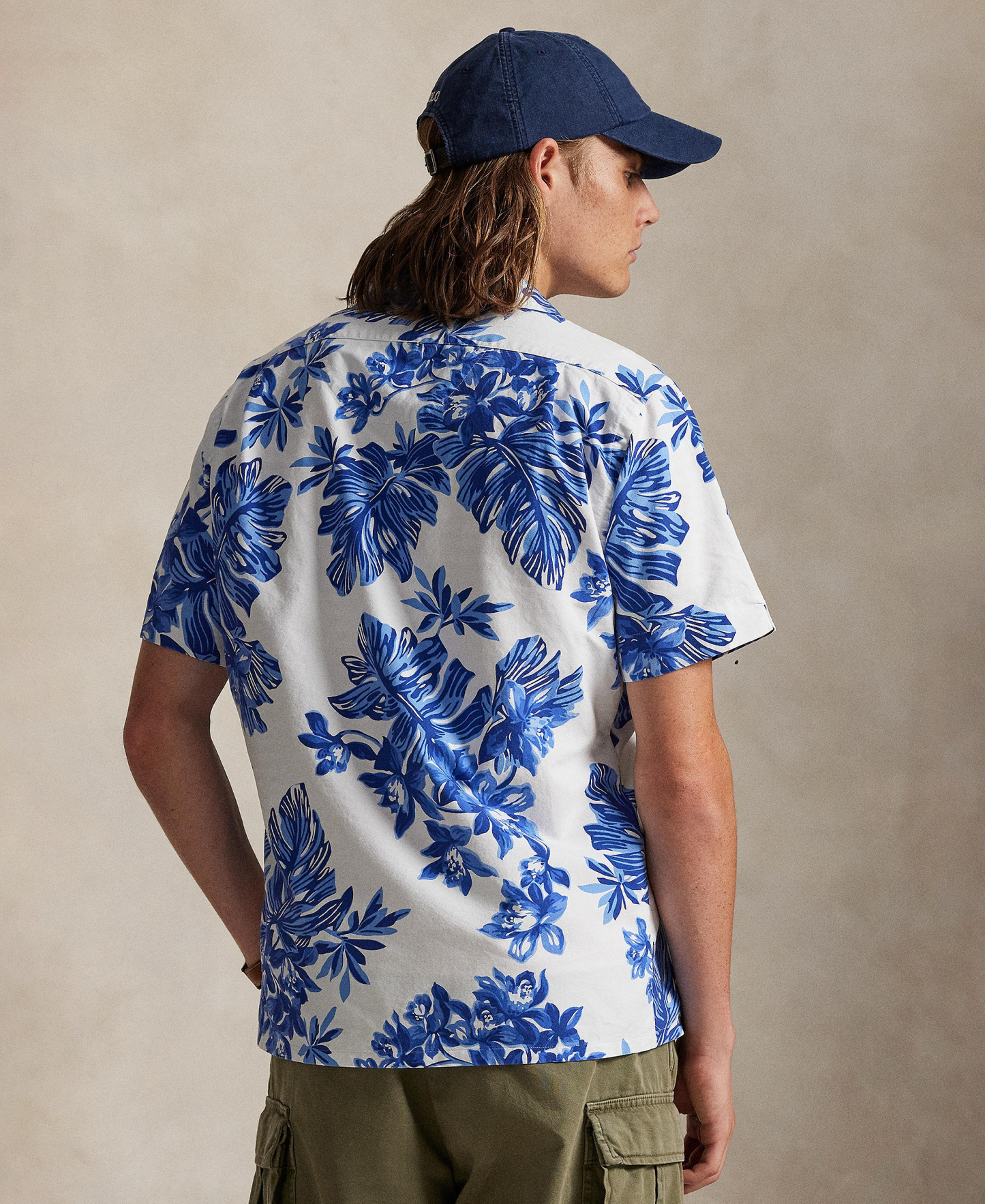 Polo Ralph Lauren Men's Classic-Fit Short-Sleeve Oxford Shirt - White Tropical