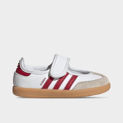 Girls' Toddler adidas Originals Samba Jane Casual Shoes - Cloud White/Team Victory Red/Gum - view 1
