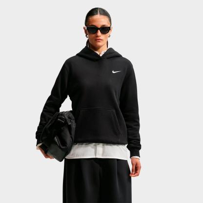 Women's Nithtke Studio Fleece Medium-Weight Pullover Hoodie - Total Black/Sail