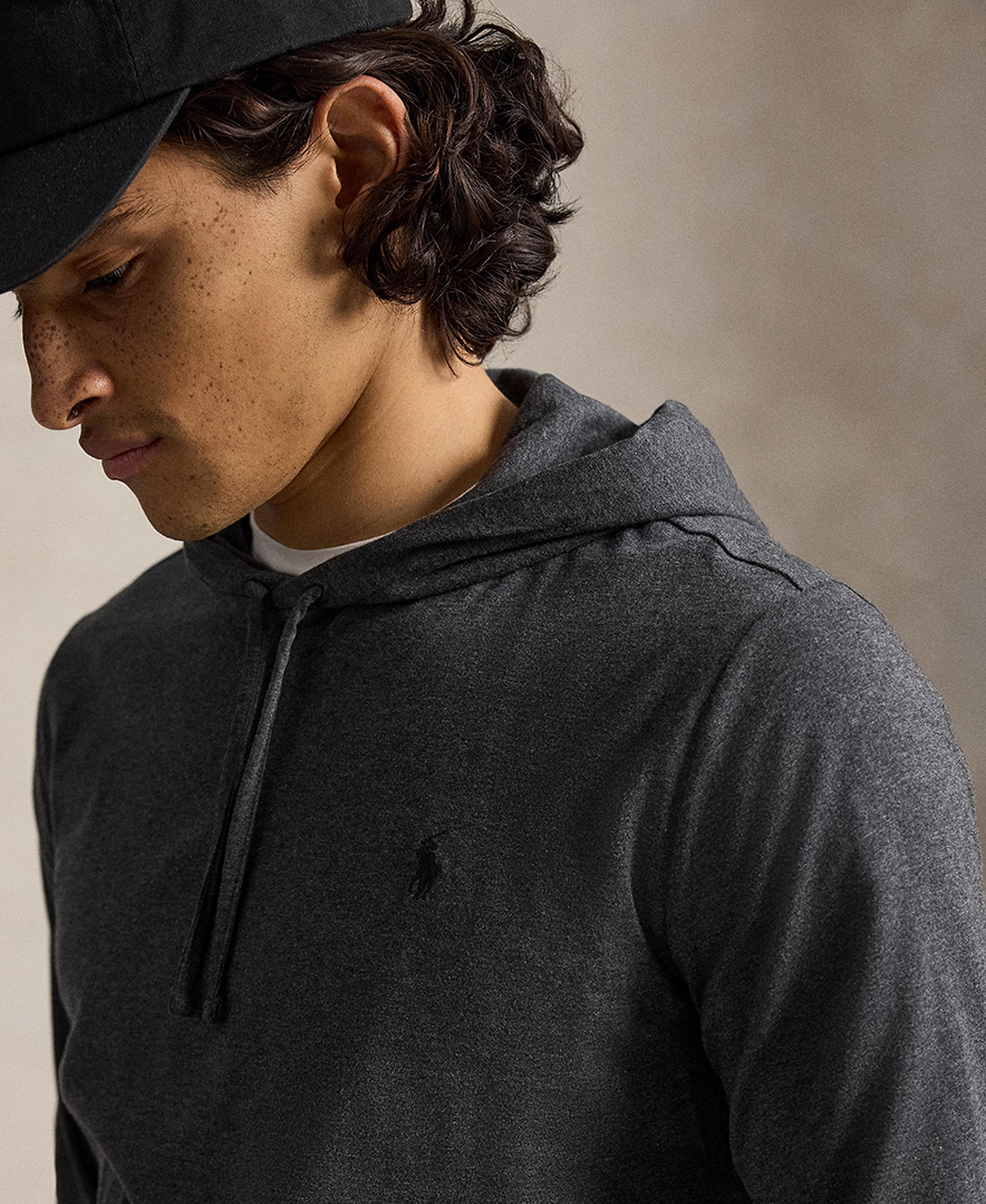 Polo Ralph Lauren Men's Hooded Jersey - Windsor Heather/C9760