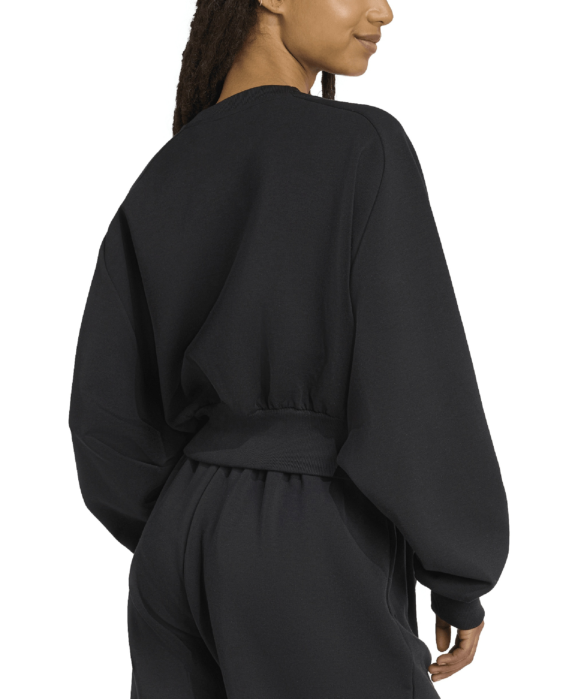 adidas Women's Soft Lux Relaxed Crewneck Sweatshirt - Black