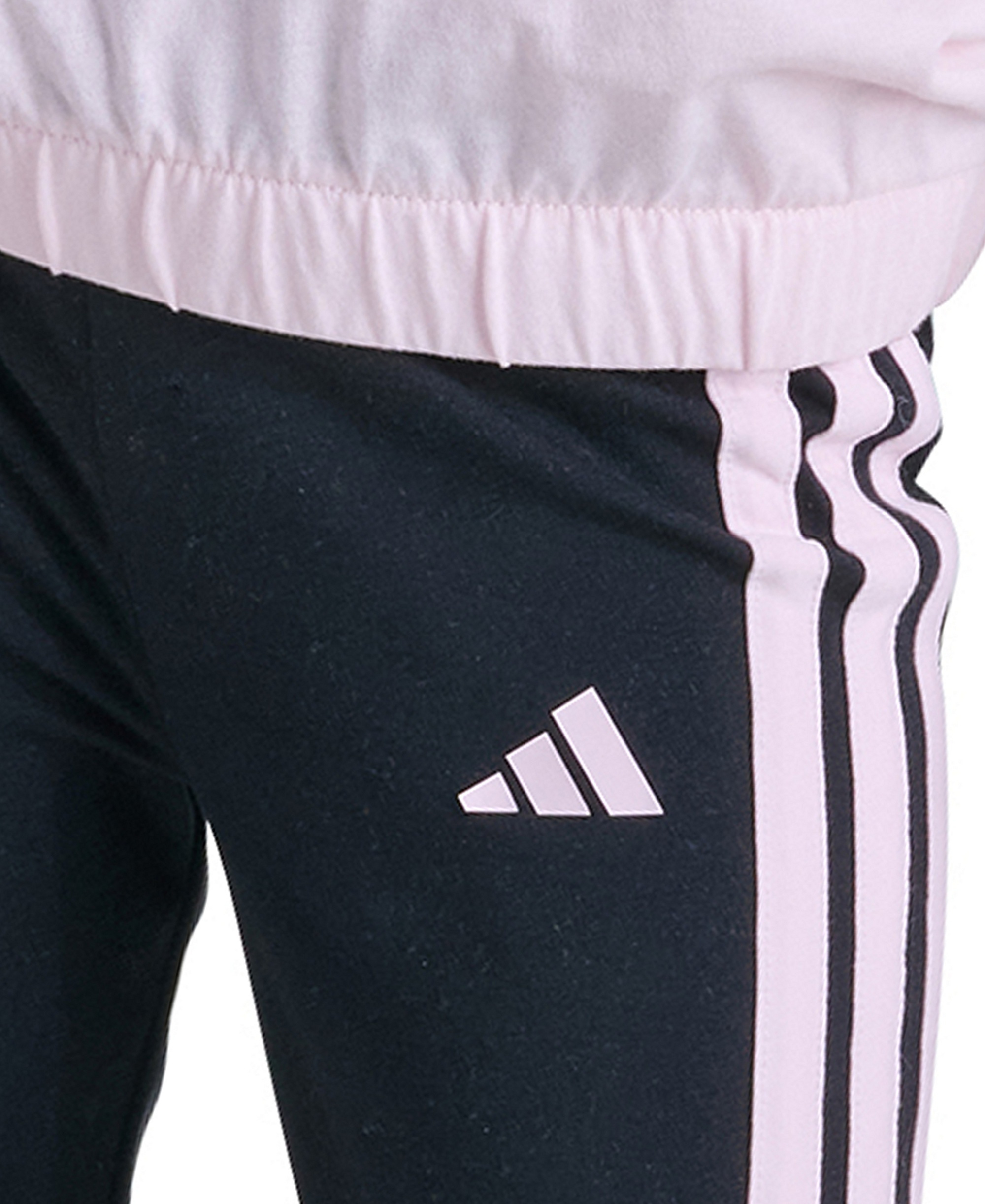 adidas Girls' 2T-6X Long-Sleeve Sweatshirt and Pants, 2-Piece Set - Distilled Pink/Black