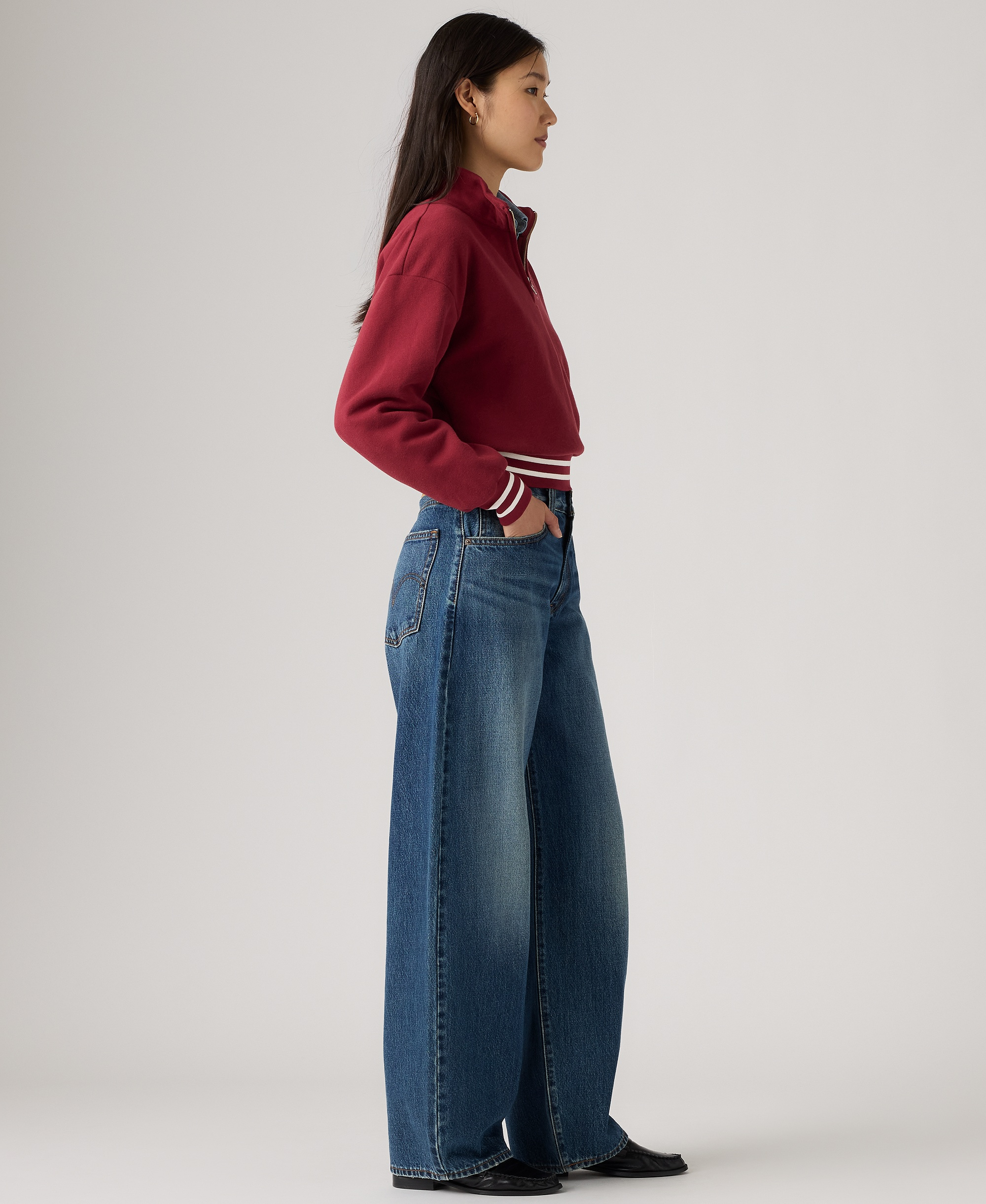 Levi's Women's Mid-Rise Middy Balloon Jeans - Fixed Down