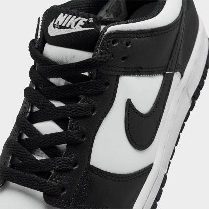 Big Kids' Nithtke Dunk Low Casual Shoes - Part 2 - White/Black/White - Detail shot