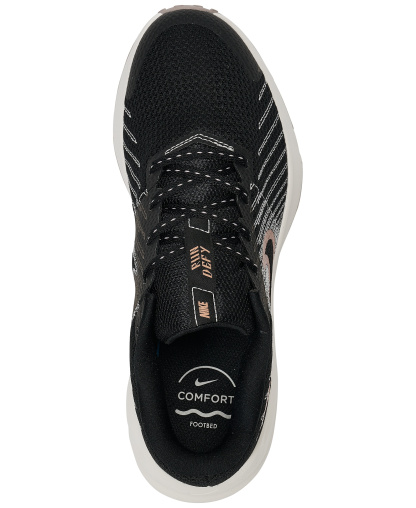 Nike Women's Run Defy Running Sneakers from Finish Line - Black, Rose Gold
